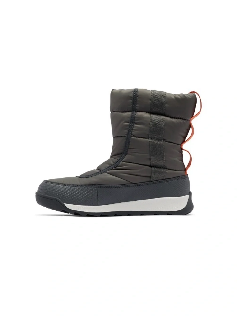 🐾 Sorel Kids Gray and Red Insulated Puffer Boots
